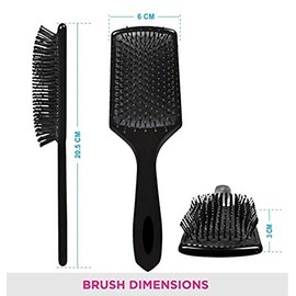 OMEY detangling mini paddle hair brush for men and women in color black