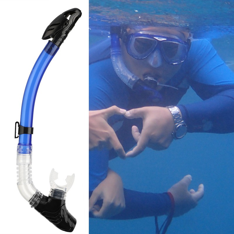 Full Dry Breathing Tube with Comfortable Silicone Mouthpiece and Single