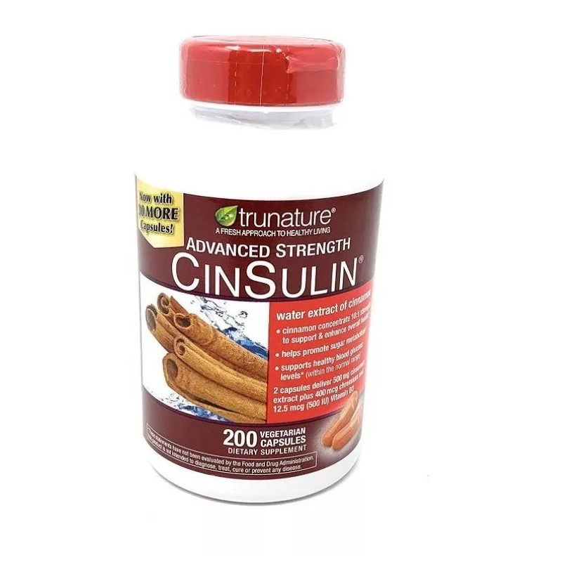 Trunature Cinsulin Advance Cinsulina + Vitamina D Extracto Canela 200c