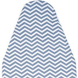 ZIRONG Funda para Burro de Planchar, 147 x 48 CM, Extra Gruesa y Resistente, Resistente a Las Quemaduras, 100% Algodón, Fácil Ajuste, Para Burro de Planchar Plegable (OLAS PEQUEÑAS)