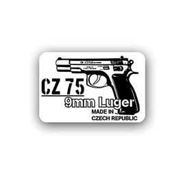 CZ 75 9 mm Luger Sticker Gun Automatic 9 mm Luger 10 x 7 cm #A4449