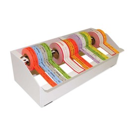 PDC Healthcare DPM-16 Dispenser, Holds Up to 16 Rolls of 1/2" Wide Tape Metal, 12-1/4" x 5" x 3-5/16", White (Pack of 1)