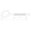 80mm Hooks Screw in Heavy Duty Steel Ceiling Cup Hook