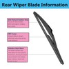Rear Wiper Blade Arm Set Replacement for FIAT 500 2012-2019