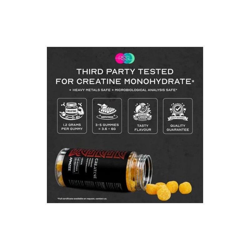 Creatine Gummies Monohydrate – Powder & Tablet Alternative | 3000mg