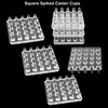 Biaungdo 12 Pcs Self Stick Carpet Protector Spiked Caster Cups,