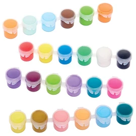 Baker Ross FC887 Acrylic Paint Pot Set - Pack of 24 Colours, Kids Paint Set, Arts and Crafts for Kids, Painting for Kids