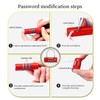 munkees TSA Approved Luggage Lock, 3-Digit Combination, Metal Construction (Red)