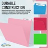Pink File Folders, 1/3-Cut Tabs, Letter Size, 12-Pack – Durable