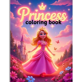 Princess Coloring Book for Girls: Single-Sided Pages | Easy and Fun Coloring for Kids