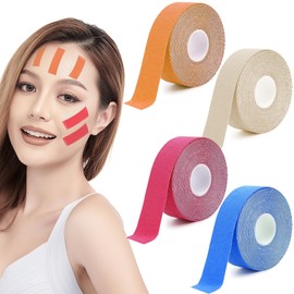Pack of 4 Face Lifting Tape, 2.5 cm x 5 m Lifting Tapes Face, Face Tape Against Wrinkles, Anti-Wrinkle Face Tape for Firming and Tightening the Skin