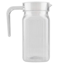 Jarra Pequeña de Plá Acrílico Con Tapa para Agua, Jugos y Bebidas - Transparente, Resistente a Roturas, para Almacenar Agua, Leche (1100ML)