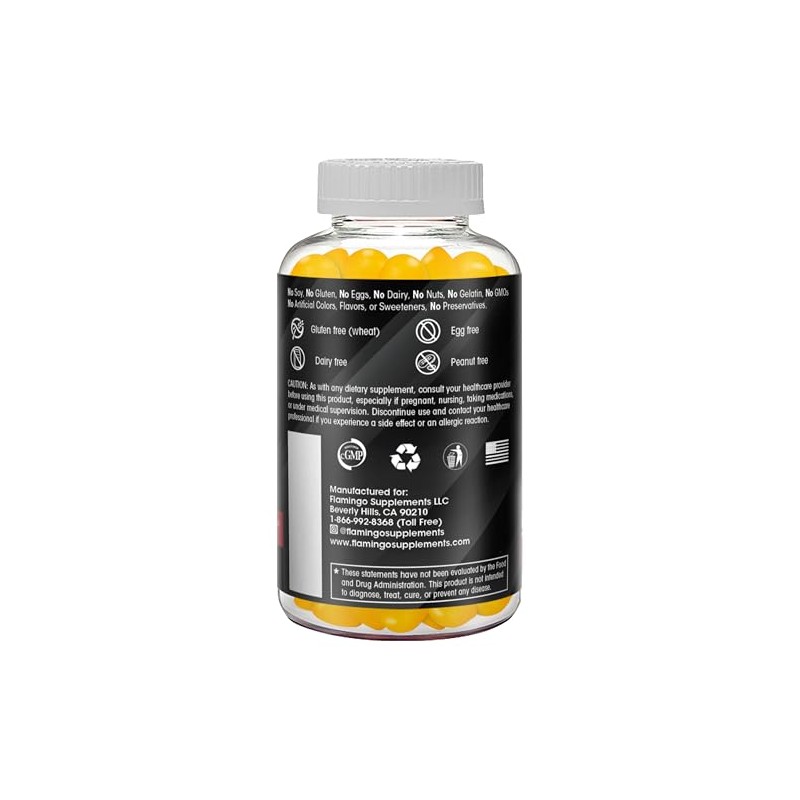 Flamingo Supplements Suplemento gomoso de creatina masticables preentrenamiento con monohidrato