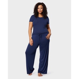 32 DEGREEES Women’s Cool Fitted T-Shirt | Lightweight| Quick Dry | Fitted, Inky Indigo, Medium