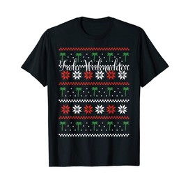 Merry Christmas Palm Tree Beach Christmas Time Christmas Eve T-Shirt, black