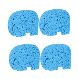 BIUDECO 4pcs Boy Girl Bath Sponge Bath Shower Sponge Natural Fiber for Newborns