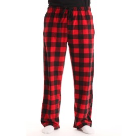 #FollowMe 45902-1A-XXXL Polar Fleece Pajama Pants for Men/Sleepwear/PJs, Red Buffalo Plaid, XXX-Large