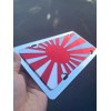 Japan Rising Flag Mirror Acrylic laser cut license plate JDM