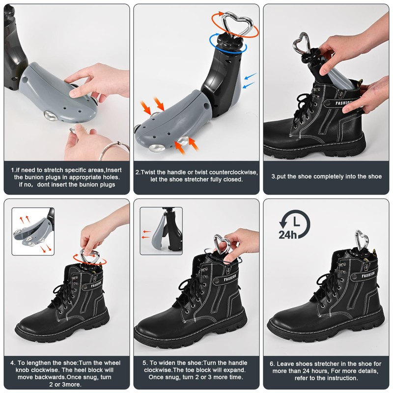 VIVEBEI Shoe Stretcher Women Men, Boot Stretcher Wide Feet, 4-Way