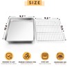 Stainless Steel Baking Sheet with Rack Set, E-far 12.4”x9.7” Cookie
