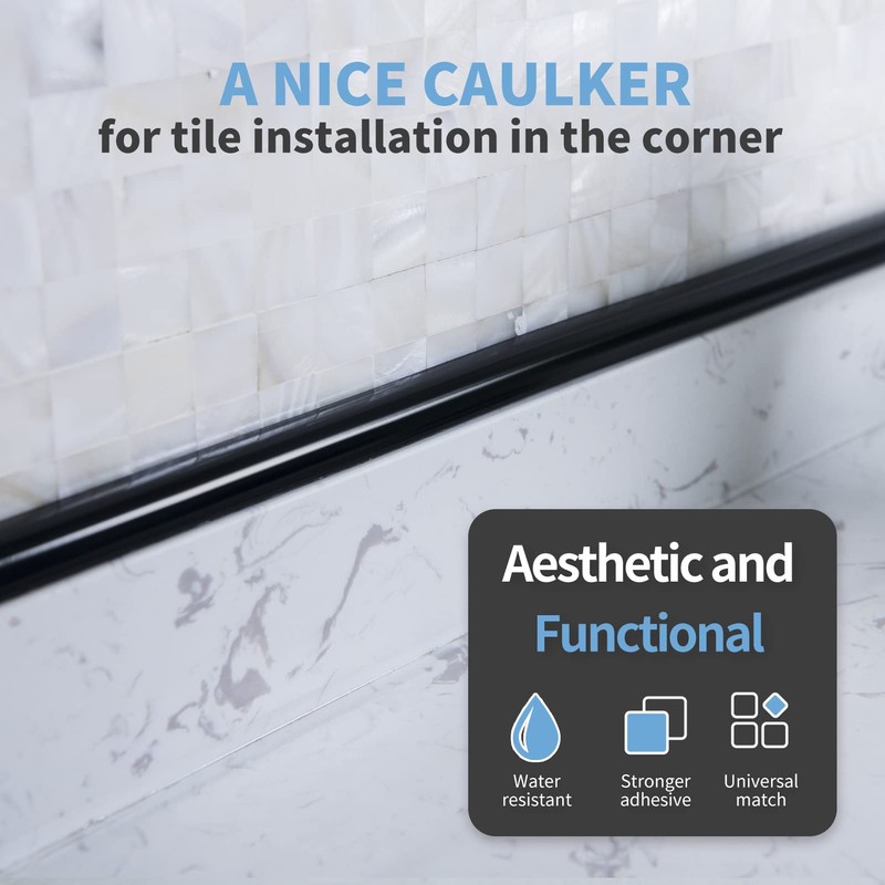 Art3d 10Ft Flexible Trim Caulk Strip, Peel and Stick Trim
