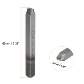 sourcing map 9pcs Number Stamp Set 1/8" 3mm Reverse Punch High Tool Steel 0-9 Punch Press Tools Metal Stamps Set Hammer Hand Punch for Metal Plastic Wood Leather Brass Stamping