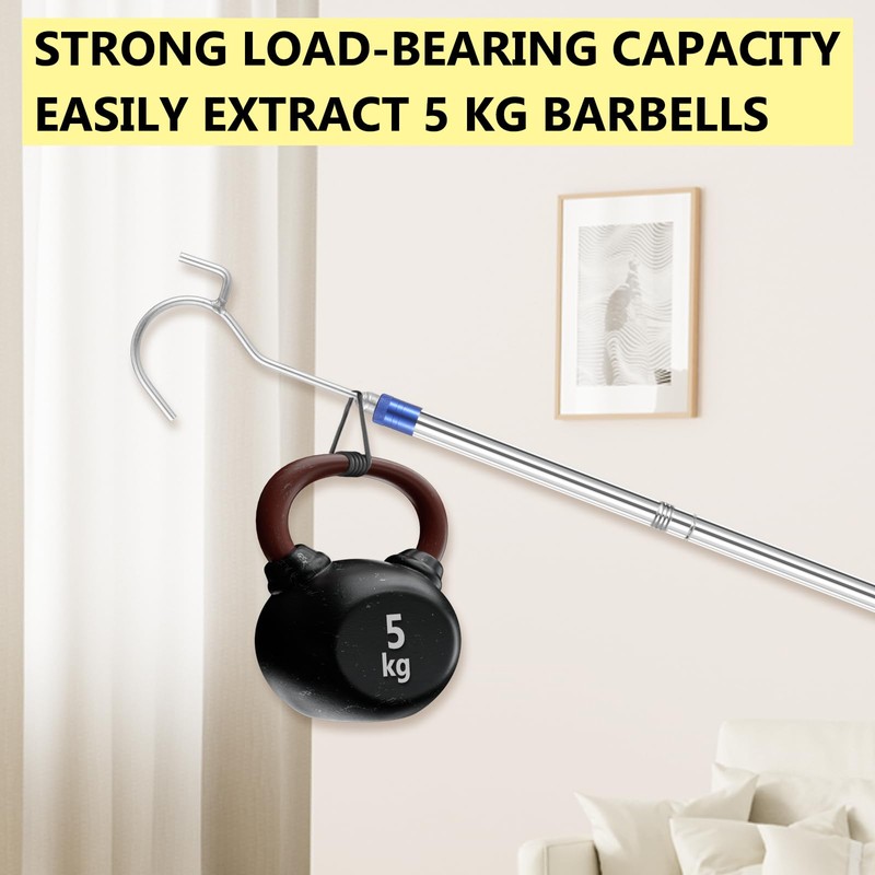 Clothes Hook Pole, Clothes Hanger Reaching Hook - Extendable 35"