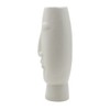 Mikasa 6.5x6.89x19.69 Inch White Ceramic Face Vase