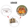 REDCAMP 13.6" Small Folding Campfire Grill, 304 Stainless Steel Firepit