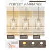 Osimir Brushed Nickel Pendant Lights Kitchen Island 3 Pack, Glass