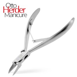OTTO HERDER Corner Pliers / Nail Nippers 10 cm with Extra Fine and Narrow Tip for Working on Ingrown Nail Made of Stainless Steel