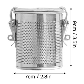Stainless Steel Seasoning Bag, Filter Seasoning Strainer with an Extended Hanging Chain, for Filtering Soup, Tea, (0.3L)