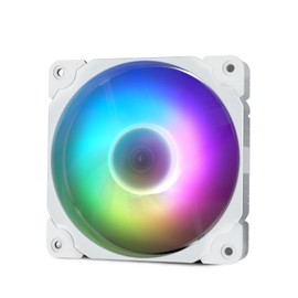 Vetroo PC Case Fan, 120mm White High Airflow 5V 3-Pin ARGB & 4-Pin PWM Chassis CPU Cooling