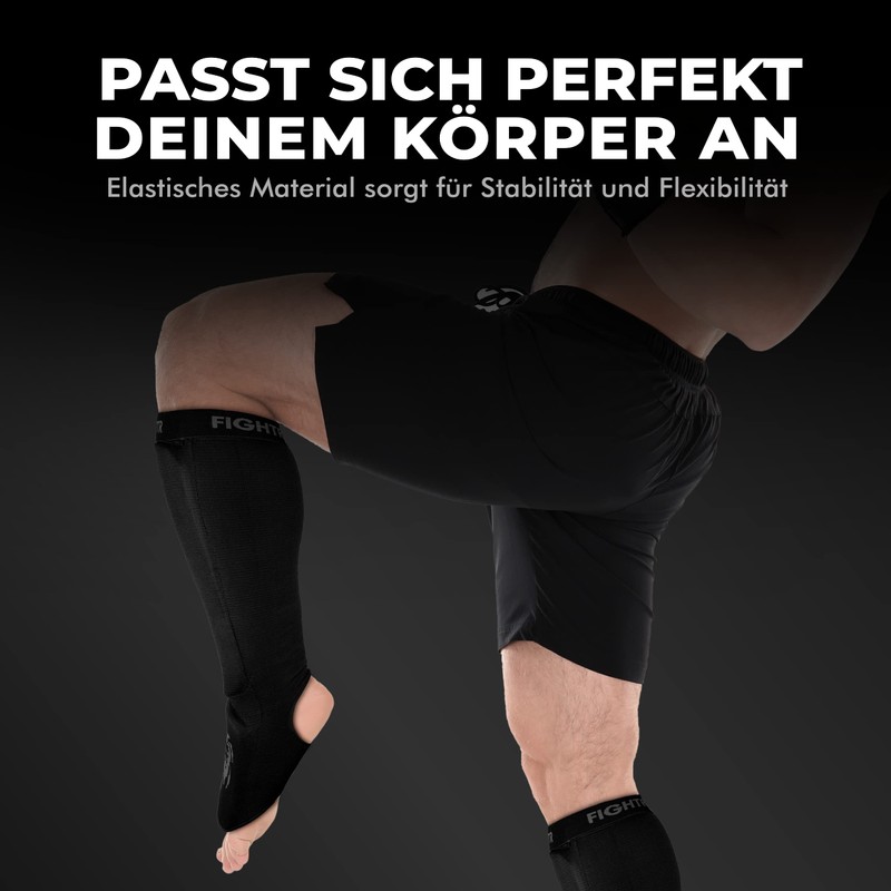 FIGHTR Premium Shin Pads for Martial Arts Kickboxing Boxing Shin