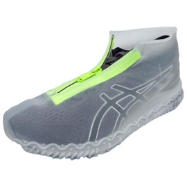 LSDWL Waterproof Shoe Covers with Zipper,Reusable Silicone Rain Overshoes for Men & Women,Keep Shoes Dry in Rain,Snow,Mud (Zipper Clear, X-Large)