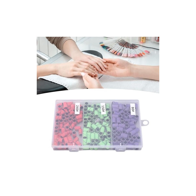 Sonew Juego de 210 Bandas de Lijado de Uñas, Grano