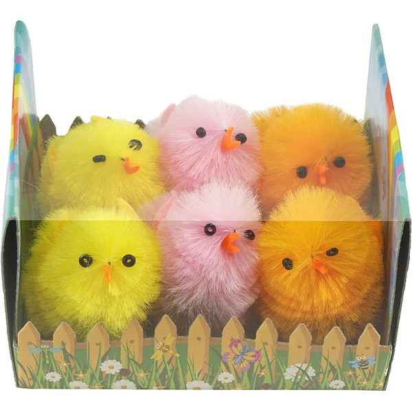 SRV Hub 6 PCS Multi Coloured Easter Chicks