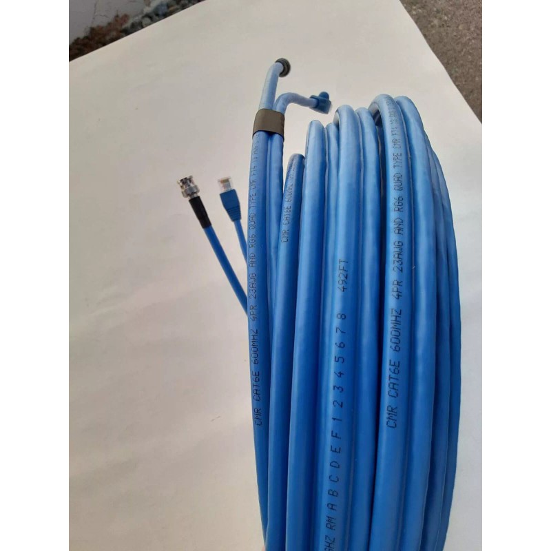 Unbranded 125 FT 3G HD-SDI RG6/CAT6 Ethernet- COMBO Cable Siamese