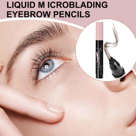 Brow Pencil, Brow Pen for Natural Looking Brows Makeup, 1.4ml Liquid Color Ultra-Fine Tip Natural for Travel Parties Sports Dating Work