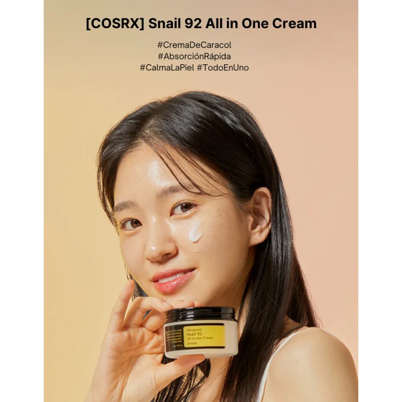 Cosrx Advanced Snail 92 all-in-one cream, 92 mucina, hidratacin completa