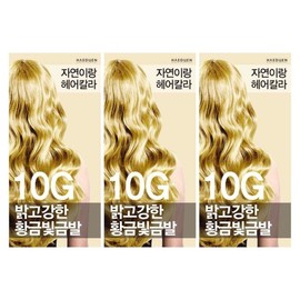 Jayeonirang Hair Color Dye 10G Bright and Strong Golden Blonde 1+1+1 Styling / 자연이랑 헤어칼라 염색약 10G 밝고강한황금빛금발 1+1+1 멋내기