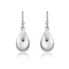 Diamond Treats Plain Polished 925 Sterling Silver Tear Drop Earrings.