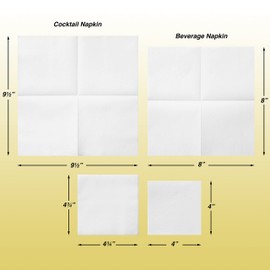 AMERICAN HOMESTEAD Orange Cocktail Napkins - Premium 4"x4" Disposable Linen-Like Beverage Napkins - Bulk Square Party Bar Serviettes for Weddings, Parties, Events, and Everyday Use - 100 Count