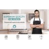 i-Heir Chef Apron, Cotton and Polyester, Adjustable, Professional, Kitchen -