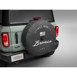 2021-2024 Ford Bronco OEM Abstract Bronco Logo EST 1966 35" Spare Wheel Tire Cover R2DZ-9945026-F