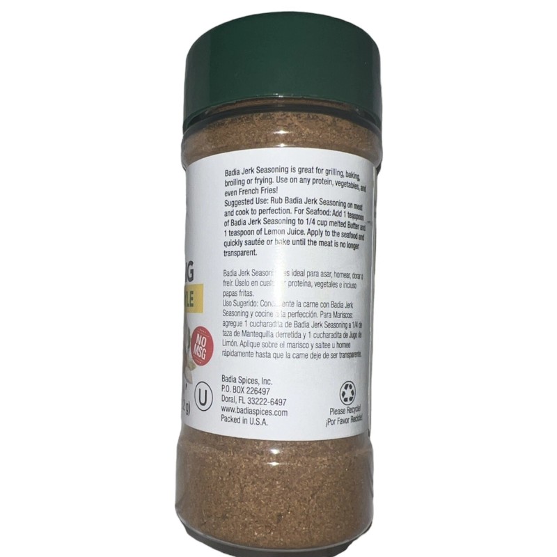 Badia Jerk Seasoning Jamaican Style 3.5 OZ Bottle No MSG