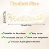 8 PCS Gold Glitter Freckles Face Tattoo, Sparkle Freckles, Glow