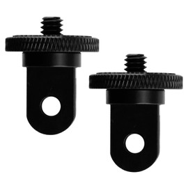Bojueshaw 2 PCS 1/4 Camera Tripod Adapter Head for Action Cameras, Black – Durable, Versatile Accessory for GoPro and Insta360 Go 3, Compatible with Outdoor Photography Tripods
