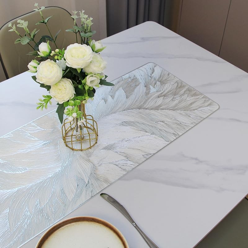 Hosoncovy PVC Table Runner Non-slip Decorative Table Mats Placemat for
