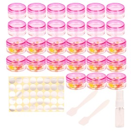 Pack of 27 containers, 5 ml, jars with lid, lip balm container, jar, cream jar, empty